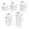 FreshSeal Kitchen Grain Storage Container Set 5
