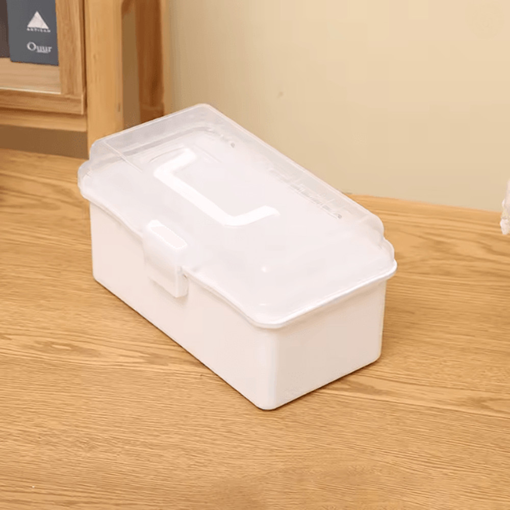 Two Layer Portable Makeup And Jewelry Storage Box 7