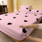 Heart Geometry Printed Matte Fitted Bed Sheet 0