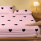 Heart Geometry Printed Matte Fitted Bed Sheet 1