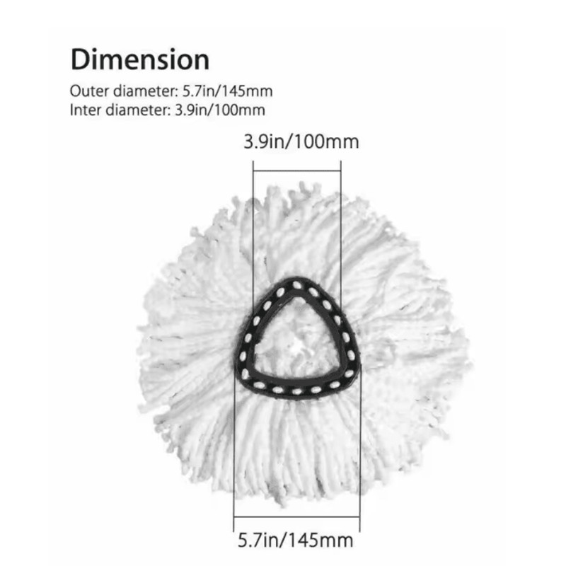 Easy Clean Microfiber Mop Head Replacement Refill 4