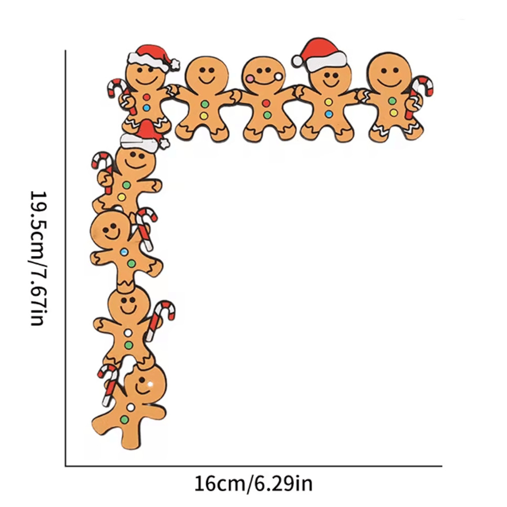 Gingerbread Man Wooden Christmas Door Corner Decoration 4