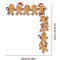 Gingerbread Man Wooden Christmas Door Corner Decoration 5