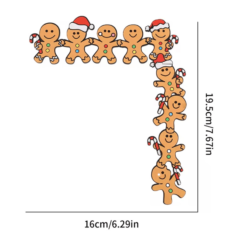 Gingerbread Man Wooden Christmas Door Corner Decoration 5