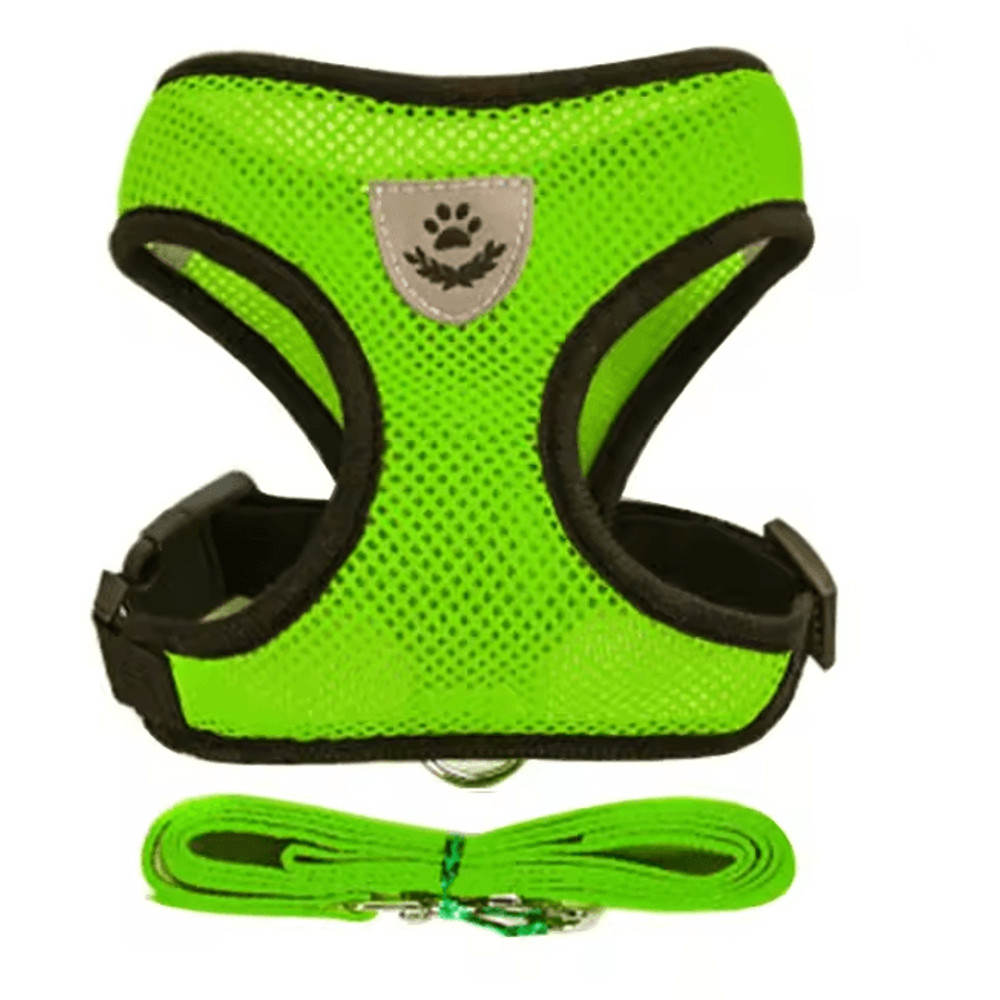 Adjustable Mesh Cat And Small Dog Harness With Leash 7