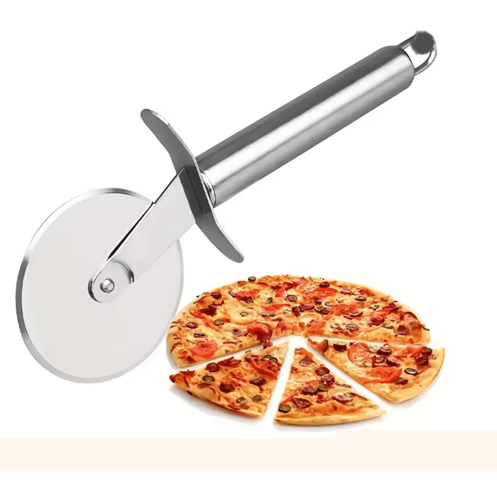 Stainless Steel Kitchen Pizza Cutter Wheel And Server 0