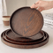 Round Wooden Serving Tray For Home And Kitchen 0