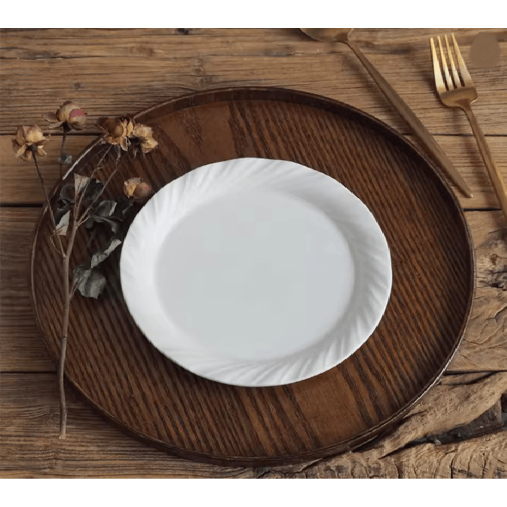 Round Wooden Serving Tray For Home And Kitchen 2