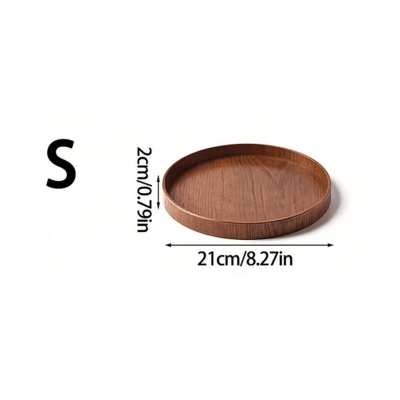 Round Wooden Serving Tray For Home And Kitchen 3