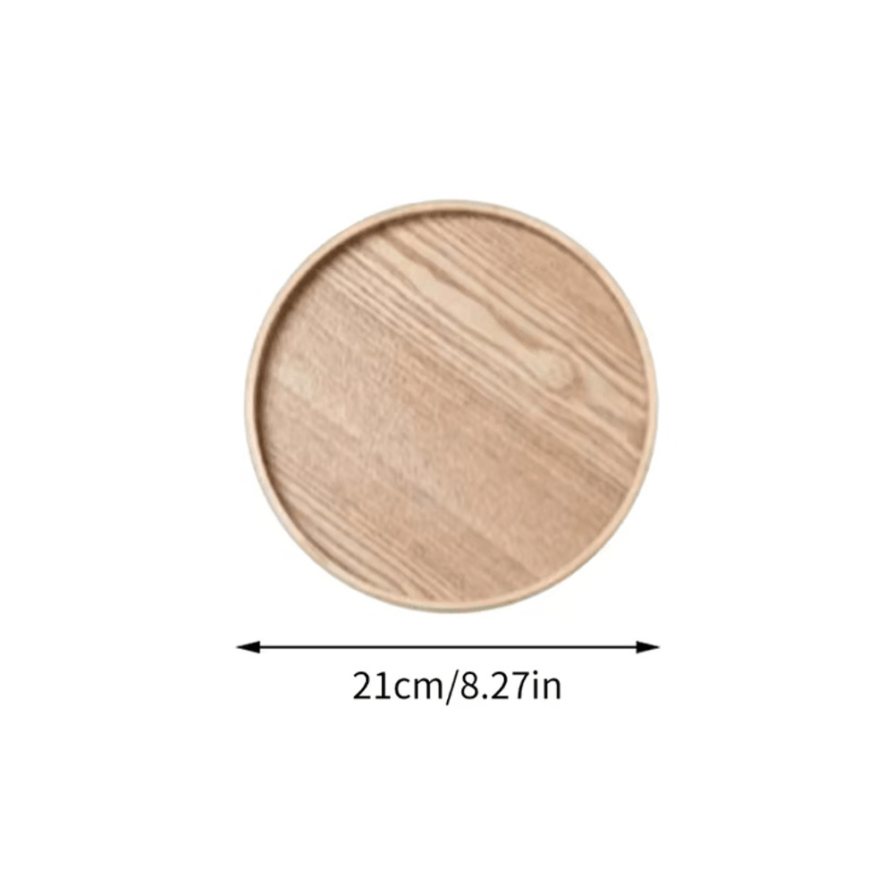 Round Wooden Serving Tray For Home And Kitchen 4