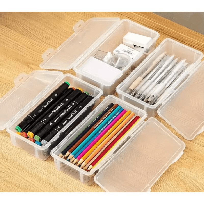 Clear Plastic Storage Box With Hinged Lid 0