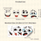 Cartoon Face Stickers Set For Home Decoration 4