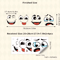 Cartoon Face Stickers Set For Home Decoration 4
