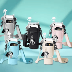 neoprene water bottle carrier bag with shoulder strap