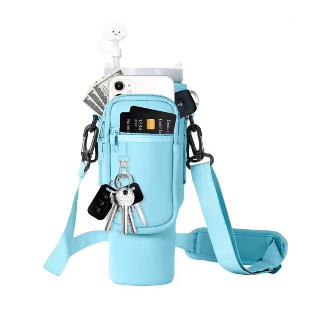 Neoprene Water Bottle Carrier Bag With Shoulder Strap 7