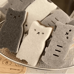 cute cat kitchen sponge set