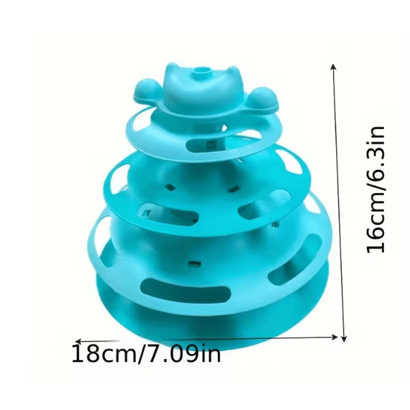 Interactive Cat Turntable Toy With Feather And Ball 2