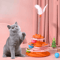 Interactive Cat Turntable Toy With Feather And Ball 5