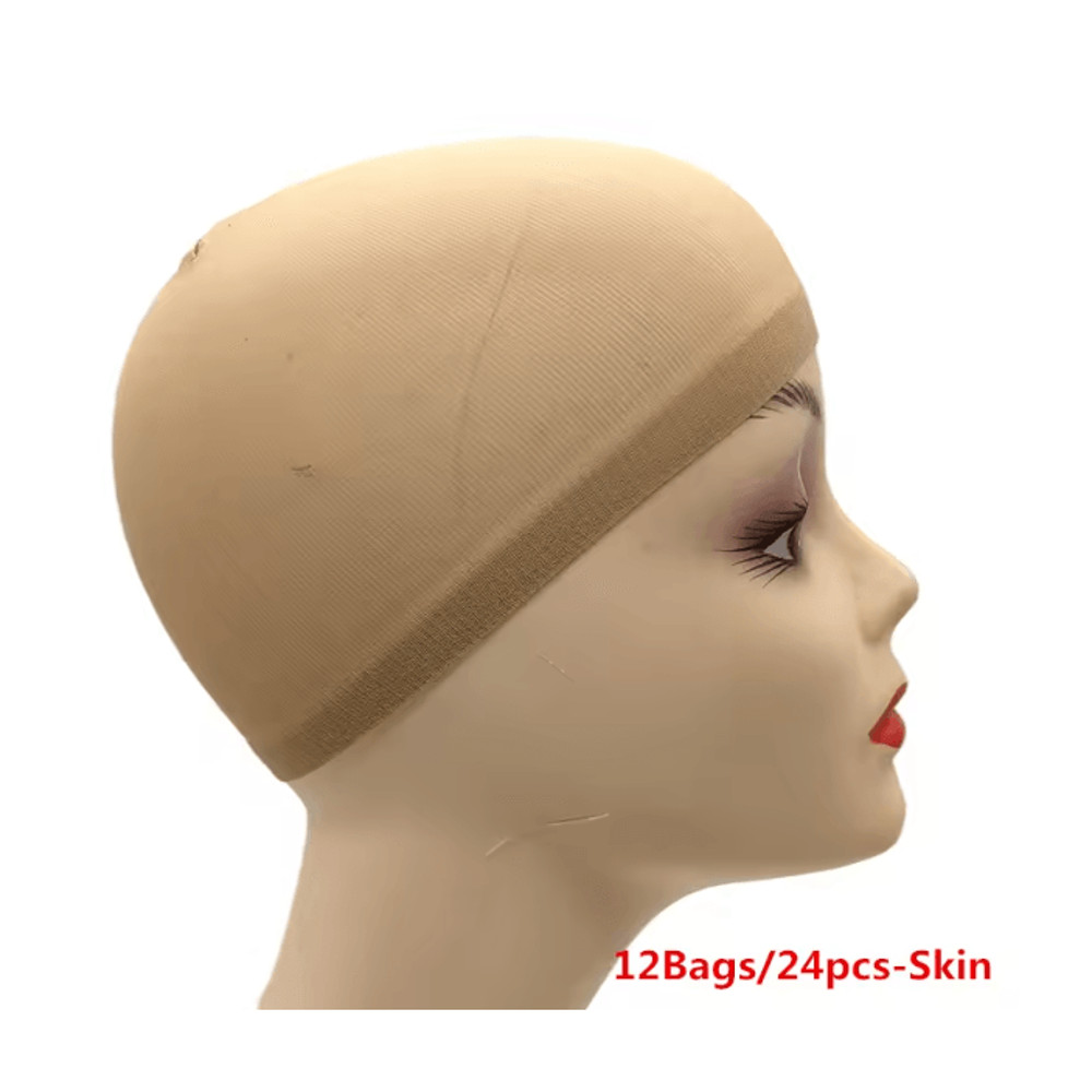Ventilated Nylon Mesh Wig Cap Set 12