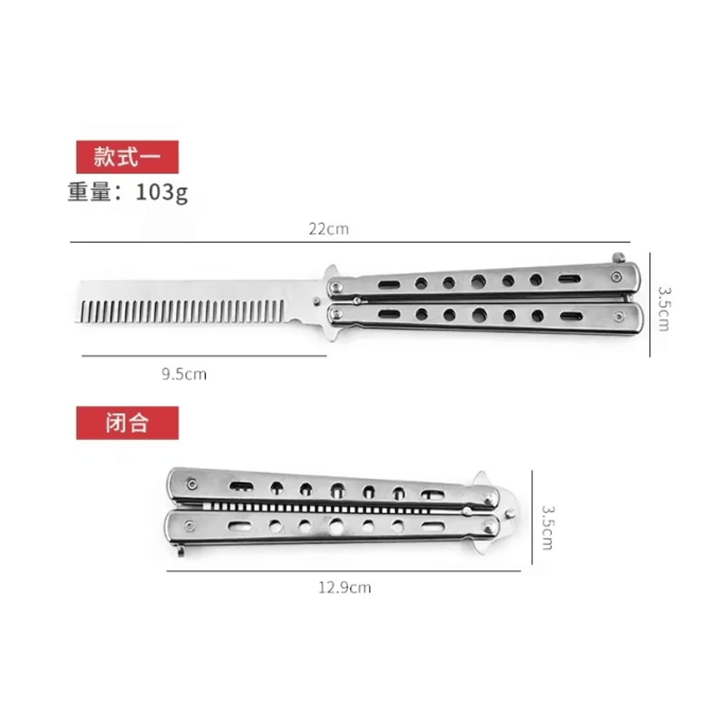 Foldable Training Butterfly Comb For Hair And Beard Styling 3
