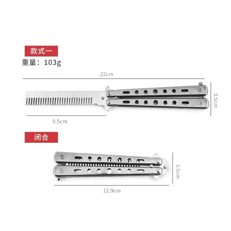 Foldable Training Butterfly Comb For Hair And Beard Styling 3