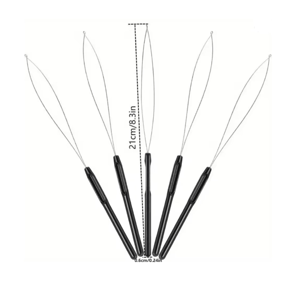 Hair Extensions Loop Needle Tool Set For Microlink Beads 1