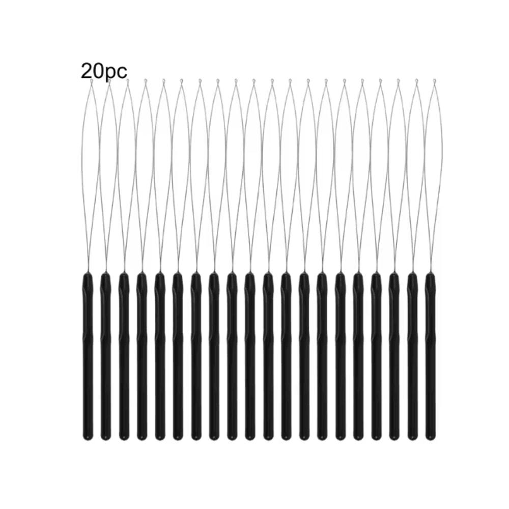 Hair Extensions Loop Needle Tool Set For Microlink Beads 5