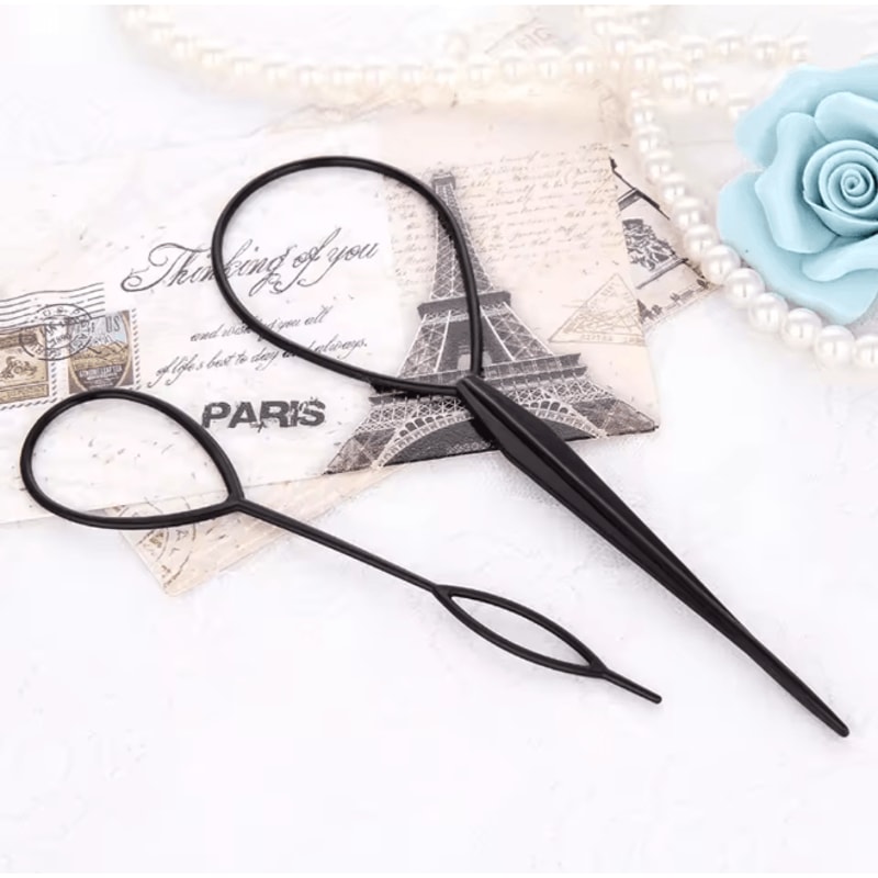 Ponytail Styling Loop Set For Easy Topsy Tail Hair Designs 0