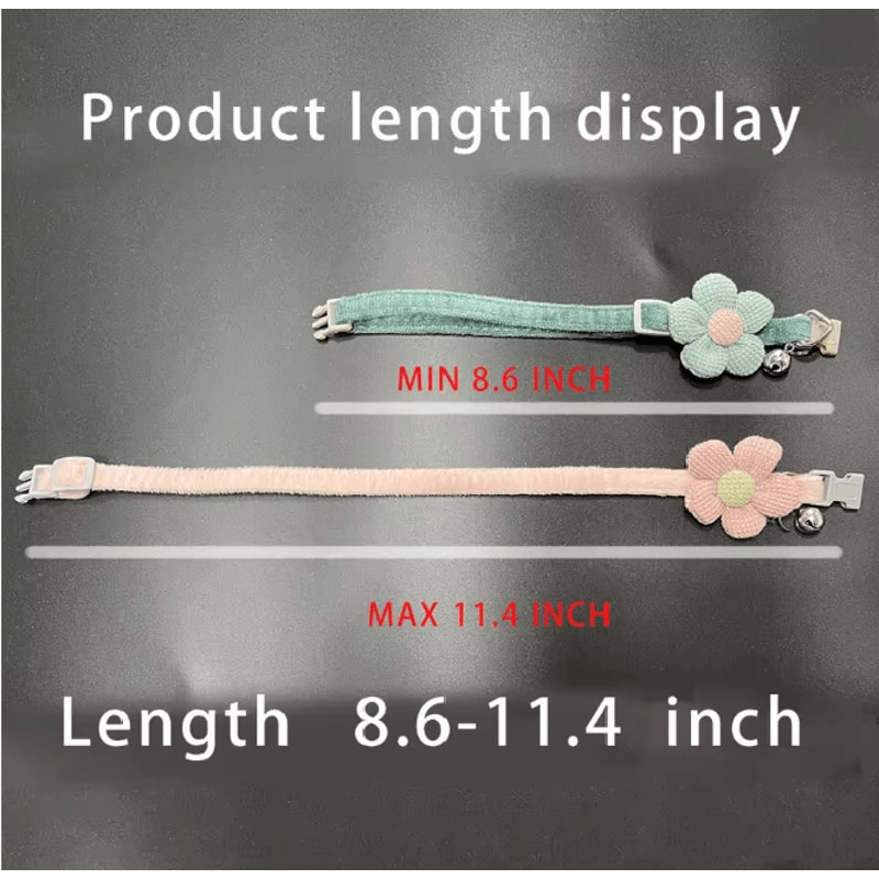 Cute Flower Cat Collar With Adjustable Buckle And Bell 1