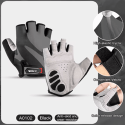 half finger cycling gloves for breathable shock absorption