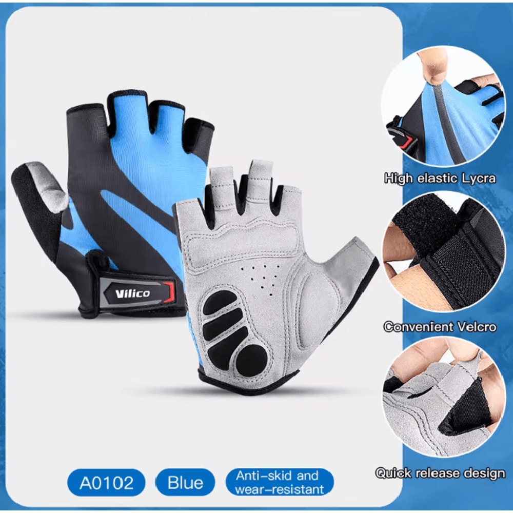 Half Finger Cycling Gloves For Breathable Shock Absorption 6