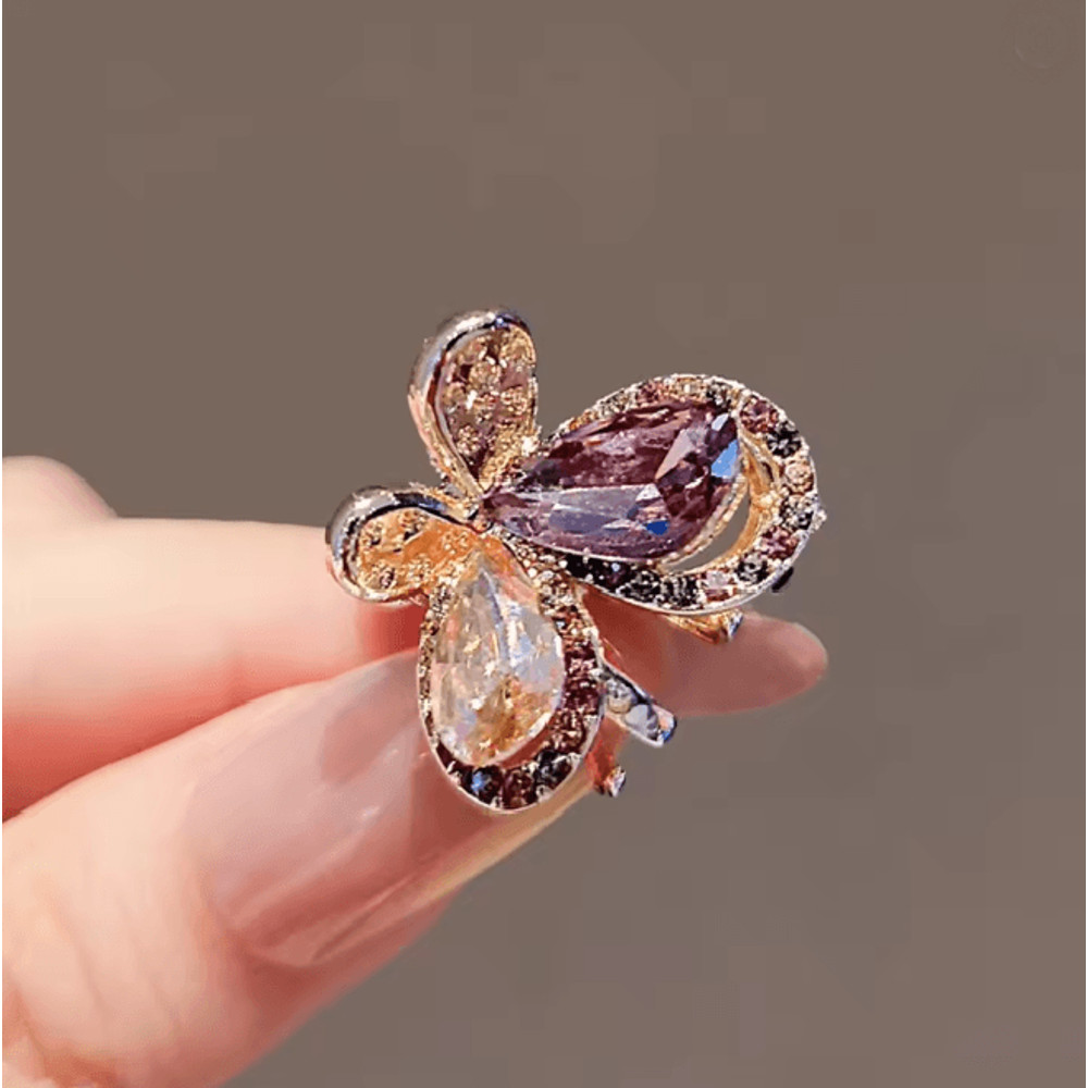 Elegant Butterfly Rhinestone Hair Clip 0