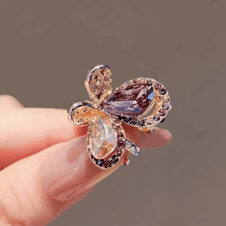 elegant butterfly rhinestone hair clip