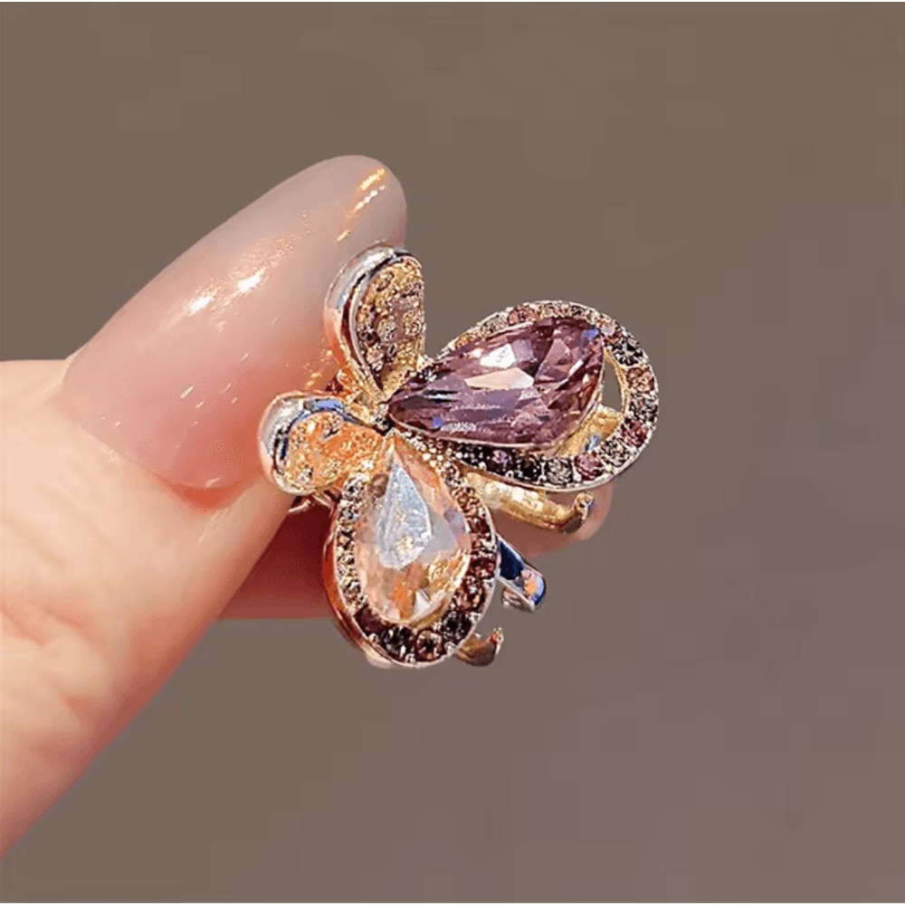 Elegant Butterfly Rhinestone Hair Clip 1
