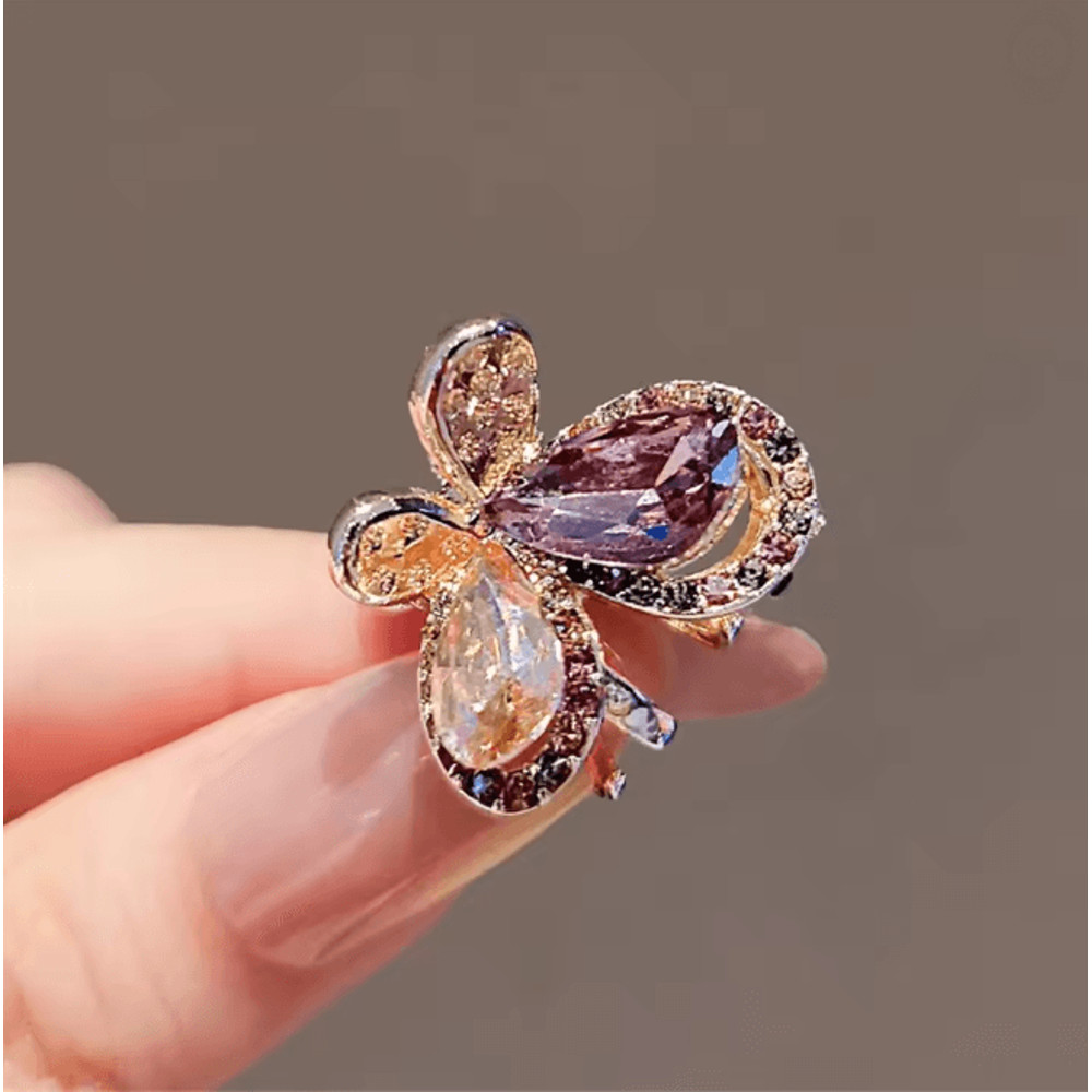 Elegant Butterfly Rhinestone Hair Clip 5