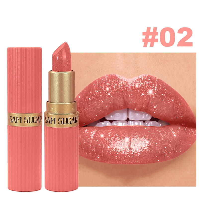 Pearl Pink Glitter Velvet Lipstick 4