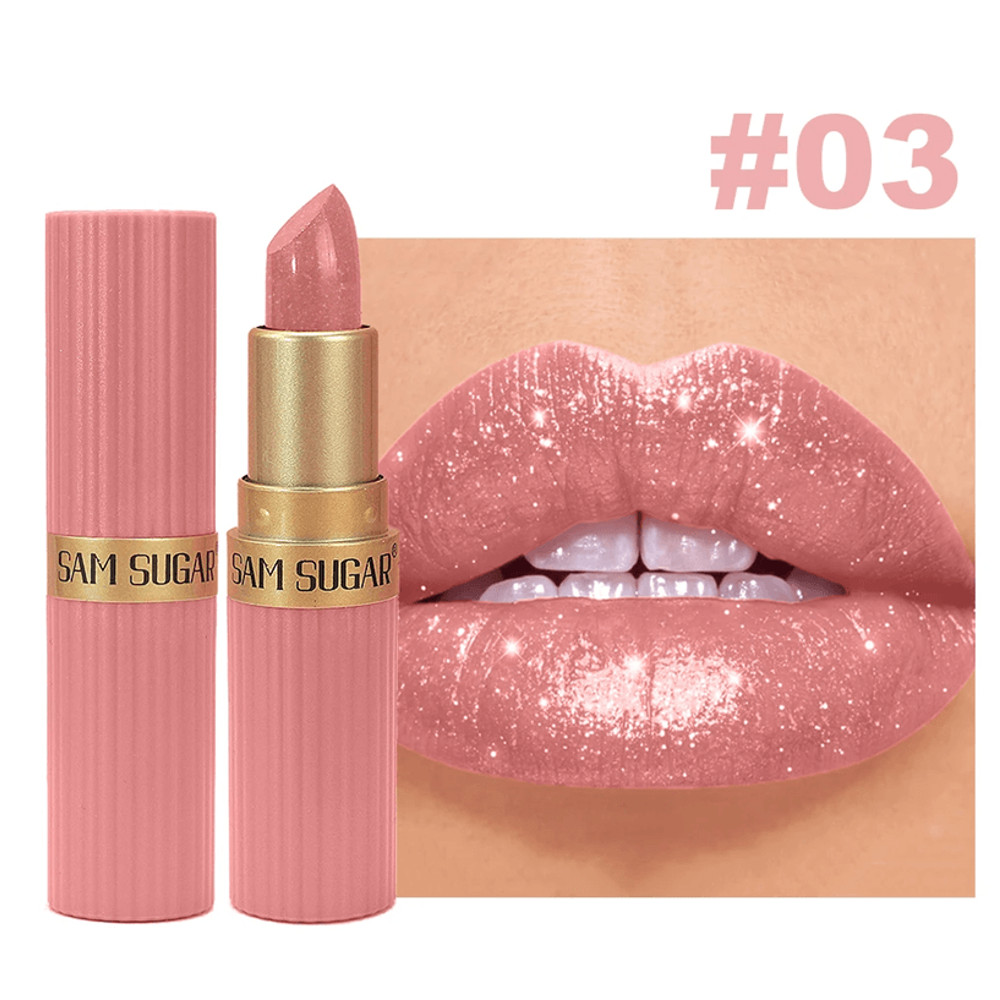 Pearl Pink Glitter Velvet Lipstick 5
