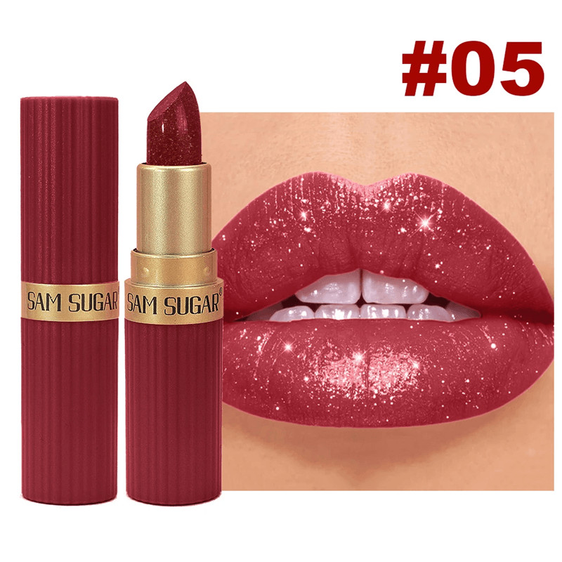 Pearl Pink Glitter Velvet Lipstick 7
