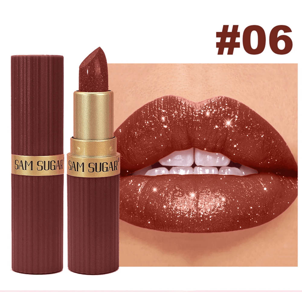 Pearl Pink Glitter Velvet Lipstick 8