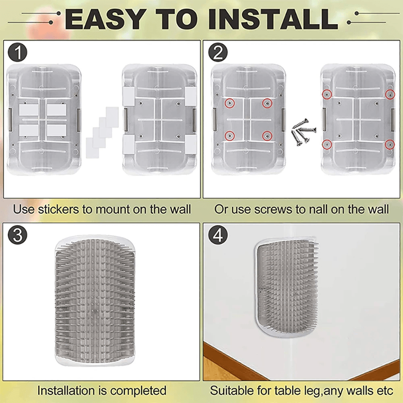 Corner Cat Brush And Self Grooming Scratcher 2