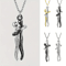 Black Hug Pendant Necklace For Couples And Everyday Style 0