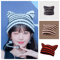 Harajuku Cat Ear Beanie For Cute Winter Streetwear 1