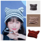 Harajuku Cat Ear Beanie For Cute Winter Streetwear 1