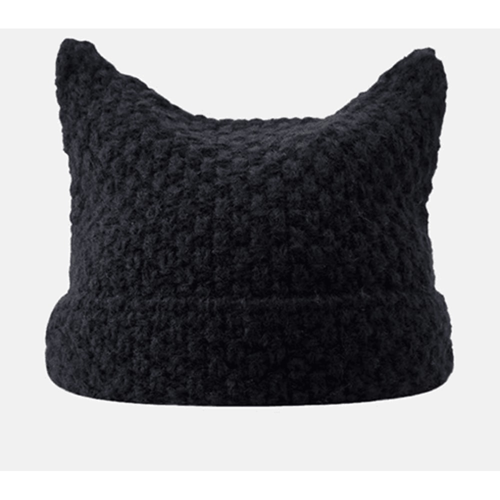 Harajuku Cat Ear Beanie For Cute Winter Streetwear 3