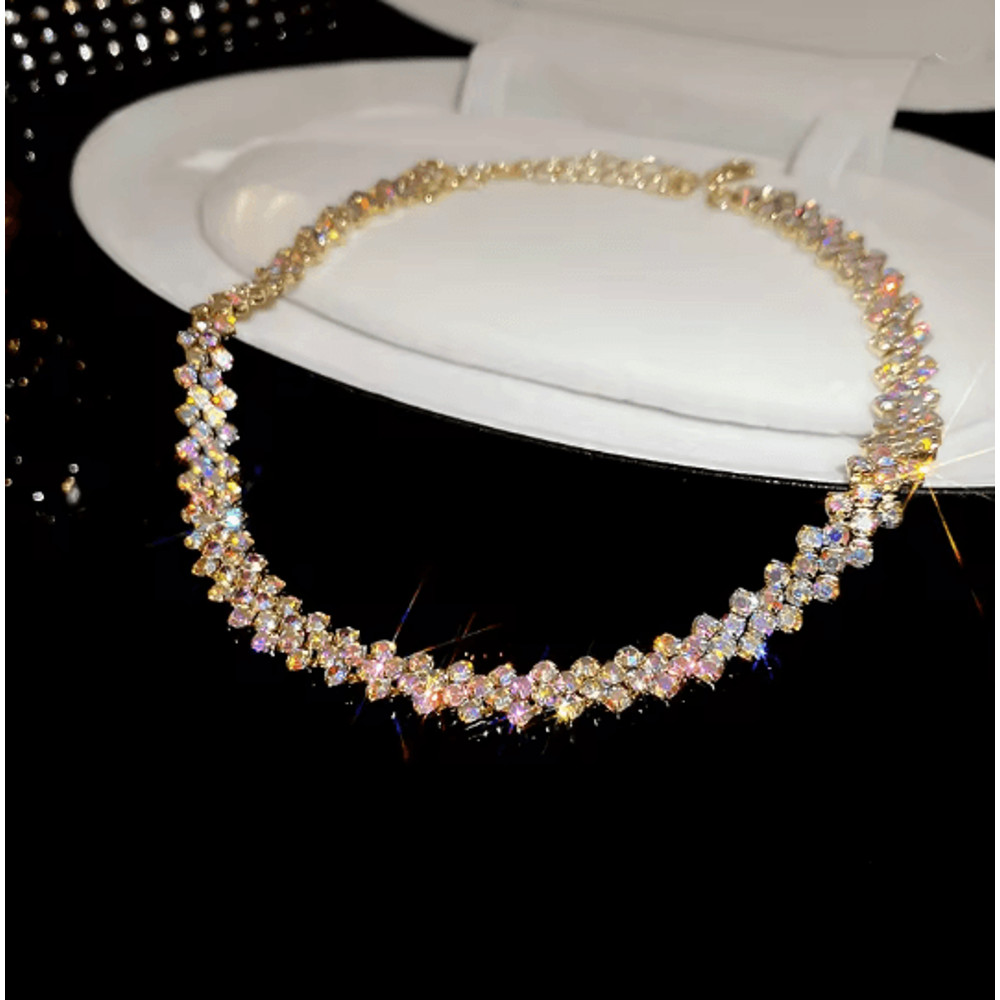 Luxury Crystal Shine Rhinestone Choker Necklace 11