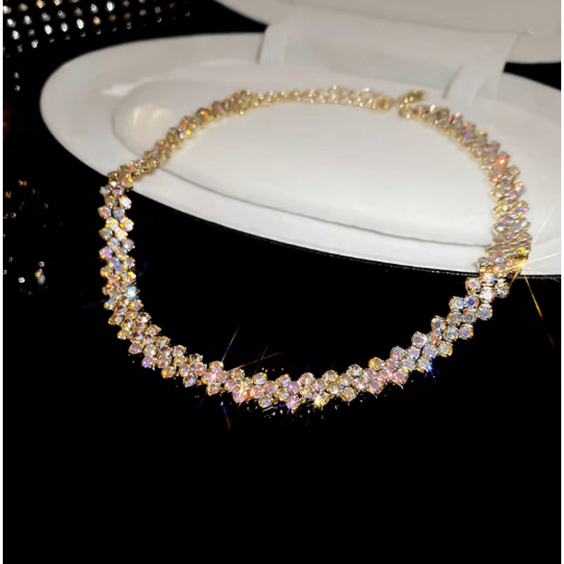 Luxury Crystal Shine Rhinestone Choker Necklace 11