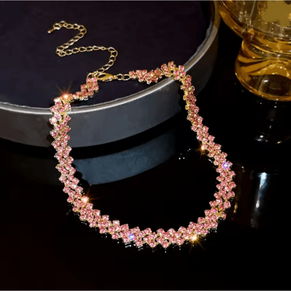 Luxury Crystal Shine Rhinestone Choker Necklace 7