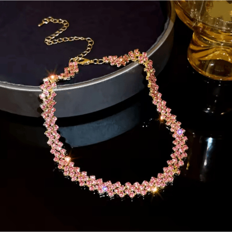 Luxury Crystal Shine Rhinestone Choker Necklace 7