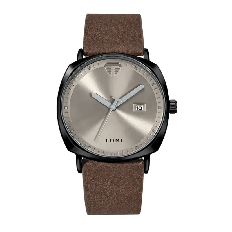 Tomi Mens Minimalist Leather Watch 4