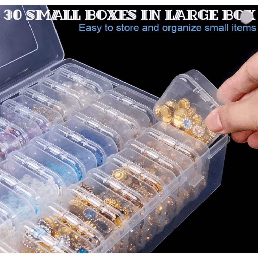 Clear Plastic Bead Organizer Box 0